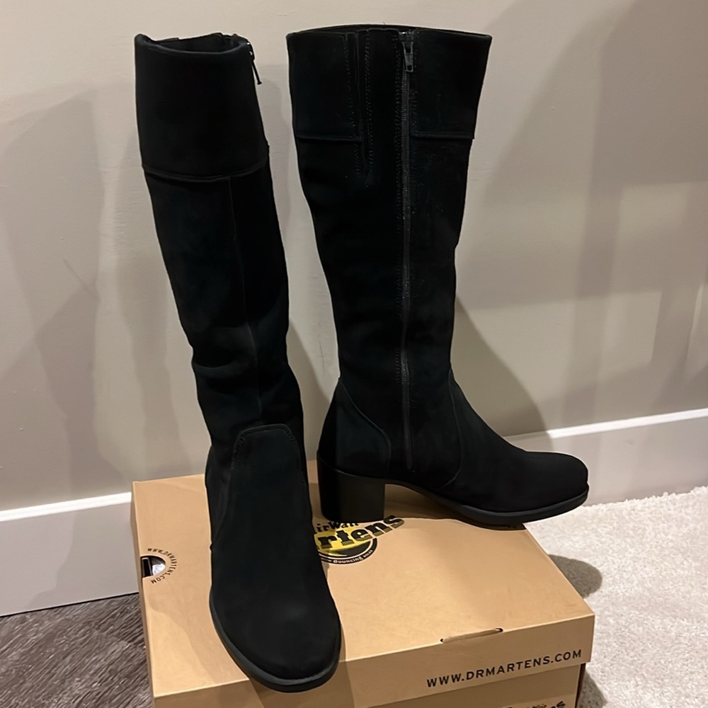 EUC La Canadienne Billie Block Heeled Midcalf Boots